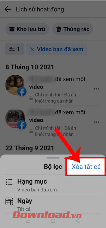 <p><strong>Bước 8: </strong>Tại khung cửa sổ <em>Bộ lọc</em> ở phía bên dưới màn hình, nhấn vào nút