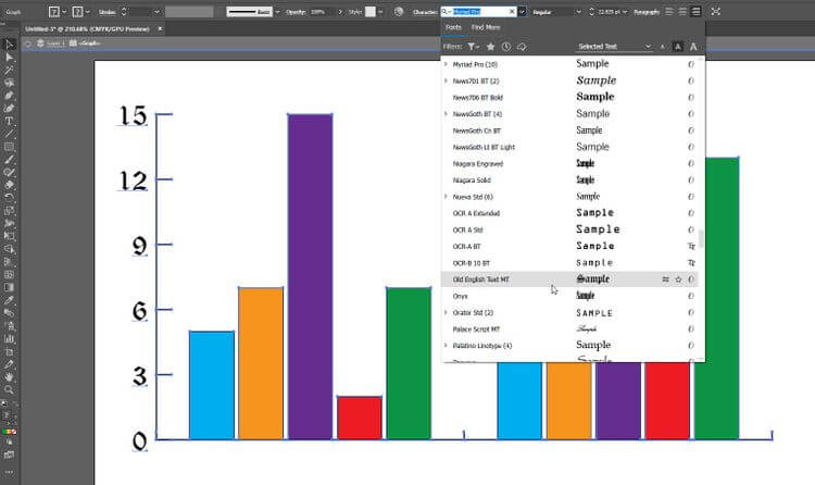 Đổi font chữ trong AI