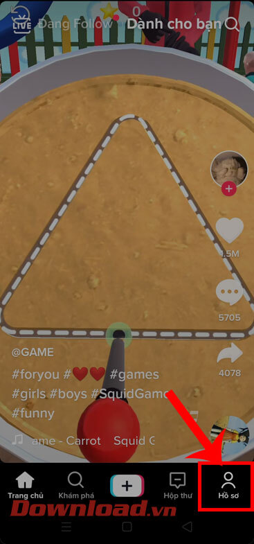 <p><strong>Bước 2: </strong>Ở trang cá nhân TikTok của mình khi này, hãy chạm vào mục <strong>Đang follow.</strong></p>