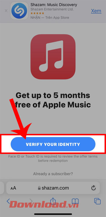 <p><strong>Bước 2:</strong> Tại giao diện chính của trang web, nhấn vào nút <strong>Verify Your Identity.</strong></p>