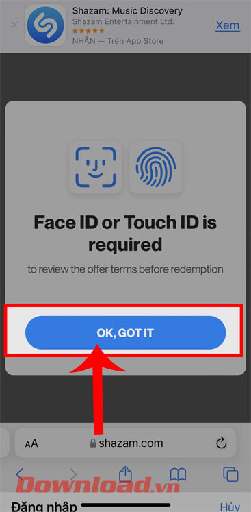 <p><strong>Bước 3: </strong>Khi này trên màn hình sẽ xuất hiện khung cửa sổ thông báo yêu cầu <em>cho