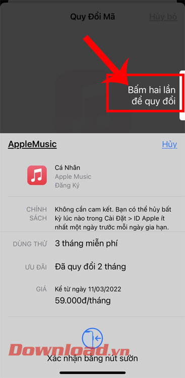 <p><strong>Bước 4:</strong> Phía dưới màn hình khi này xuất hiện cửa sổ đăng nhập tài khoản Apple Music,