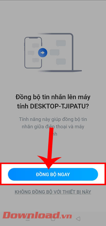 <p><strong>Bước 6: </strong>Sau đó, mở ứng dụng Zalo trên điện thoại lên, chúng ta sẽ thấy xuất hiện