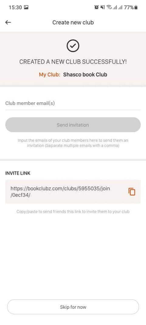 Giao diện Bookclubz