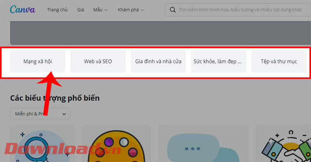 Chọn chủ đề cho biểu tượng