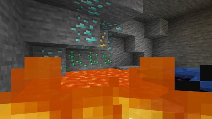 Dung nham cũng là nơi gây ra nhiều cái chết đáng tiếc trong Minecraft