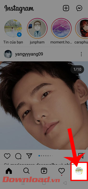 <p><strong>Bước 1: </strong>Đầu tiên, chúng ta sẽ <strong>mở ứng dụng Instagram</strong> trên điện thoại