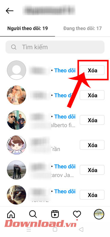 <p><strong>Bước 3: </strong>Lúc này trên màn hình sẽ hiển thị <em>danh sách Người theo dõi</em> tài