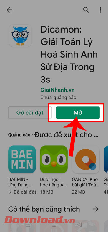 <p><strong>Bước 5: </strong>Chờ đợi trong một lát để quá trình tải ứng dụng về máy được hoàn tất. Sau
