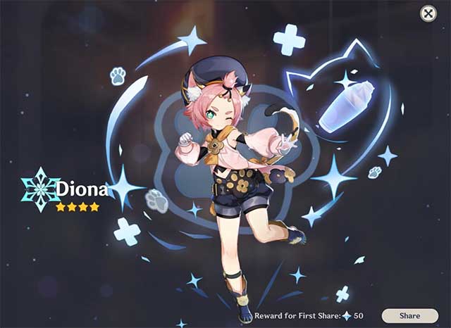 Diona có thể dùng khiên che chắn, hồi máu và hỗ trợ cryo trong chiến đấu