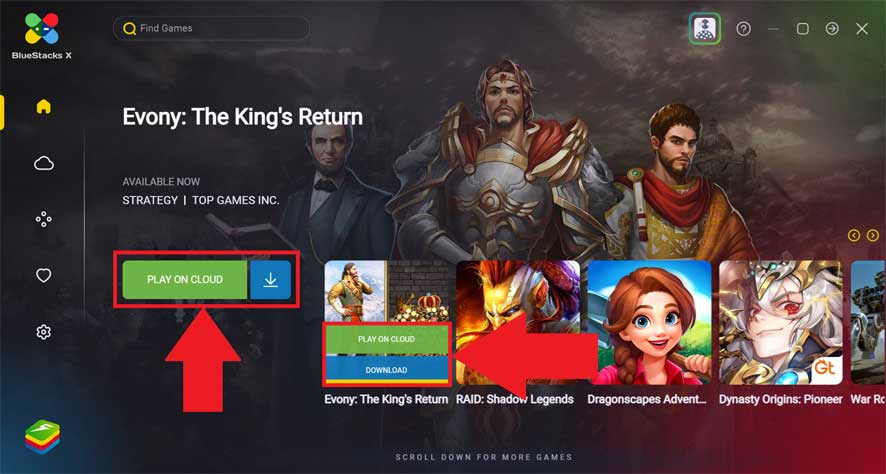 Chơi game Android trên đám mây