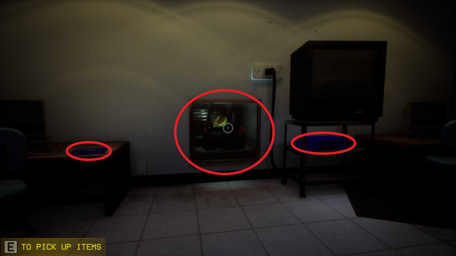 Đoạn băng màu xanh trong phòng an ninh