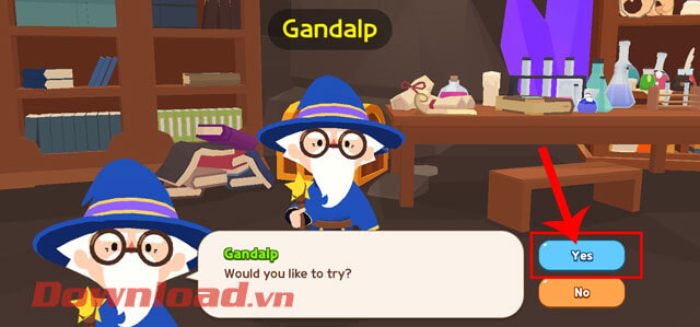 Chạm vào nút Yes