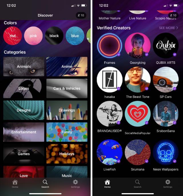 App tải hình nền cho iPhone Zedge