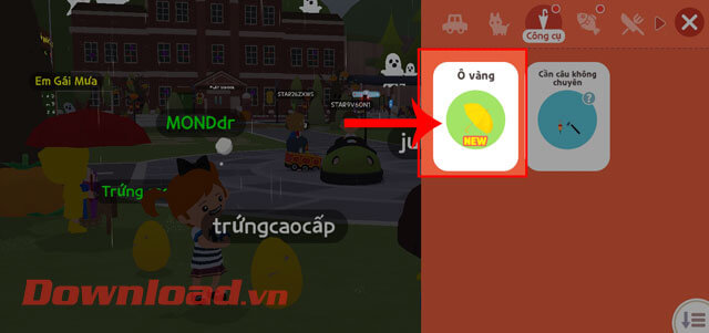 Chạm và chọn chiếc ô mà mình muốn dùng