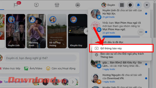 <p><strong>Bước 4: </strong>Sau đó, hãy nhấn vào mục <strong>Gỡ bỏ thông báo này.</strong></p>