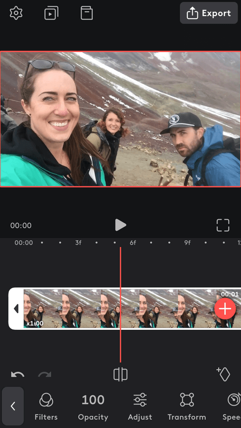 Giao diện Videoleap