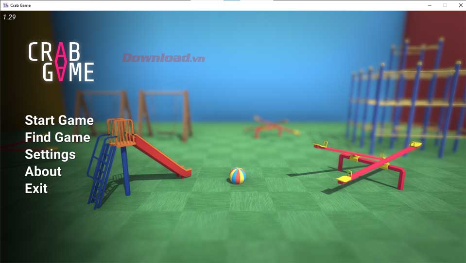 <p>7. Màn hình chào đón bạn tới Crab Game. Bạn sẽ thấy các lựa chọn ở bên phải. Để trải nghiệm game