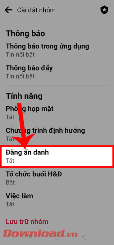 <p><strong>Bước 4: </strong>Ở mục <em>Thông tin cơ bản</em> <em>về nhóm</em>, tiếp tục vuốt màn hình