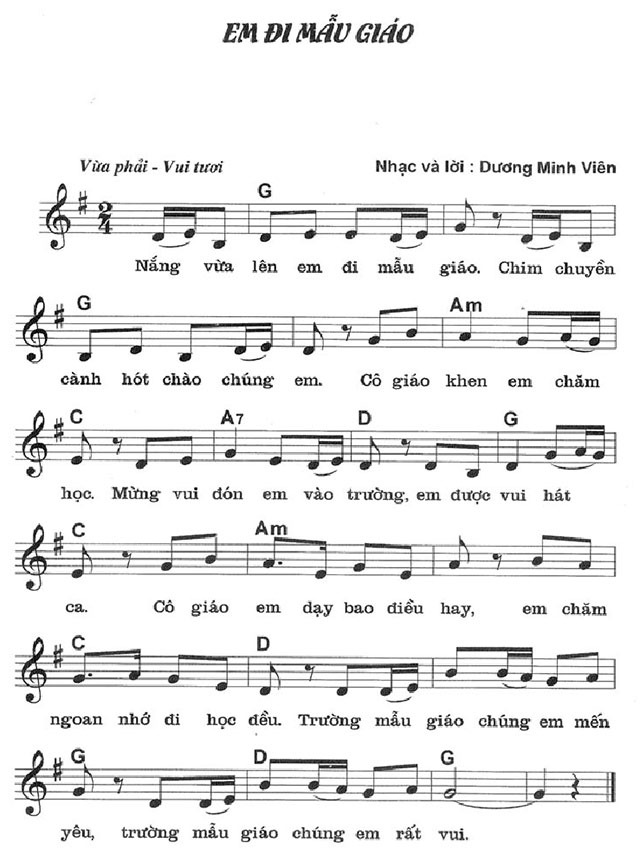 Em đi mẫu giáo