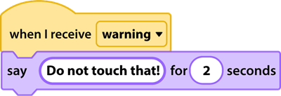 Hoàn thiện lệnh broadcast trong Scratch