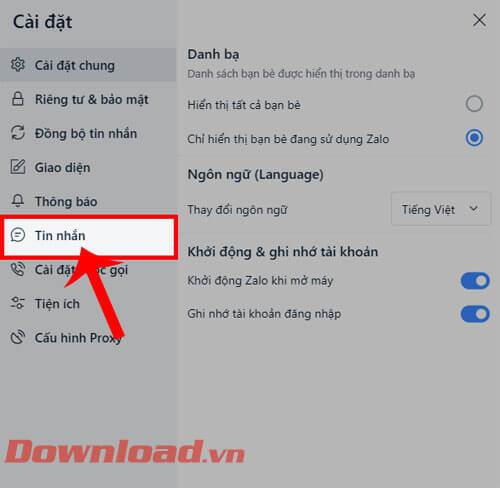 <p><strong>Bước 4: </strong>Lúc này trên màn hình sẽ xuất hiện khung cửa sổ <em>Cài đặt</em>, nhấn vào