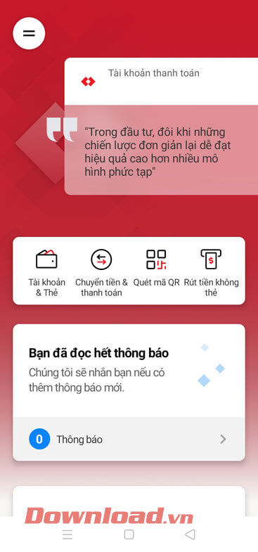 <p>Bước 7: Cuối cùng, khi đã hoàn tất việc đăng nhập tài khoản thì chúng ta sẽ bắt đầu sử dụng Techcombank