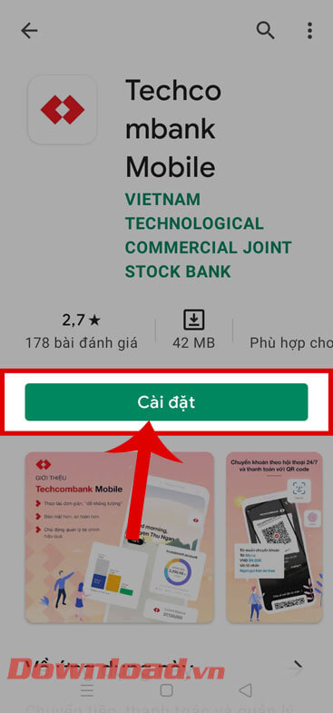 <p><strong>Bước 4: </strong>Tiếp theo, hãy ấn vào nút <strong>Cài đặt.</strong></p>