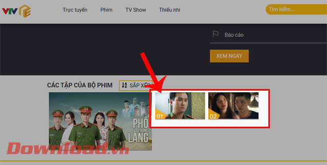 Nhấp chuột chọn bộ phim