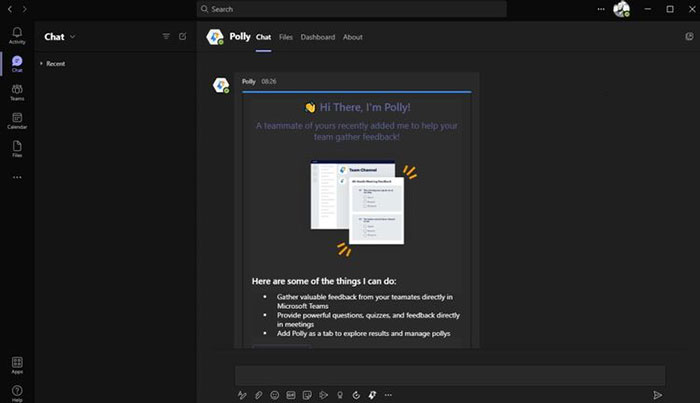 Polly tăng tính gắn kết trong Teams