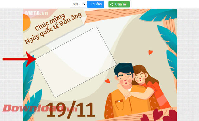 Hướng dẫn tạo thiệp chúc mừng ngày 19/11 trực tuyến 7 Nhập lời chúc