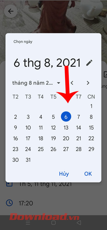 <p><strong>Bước 5:</strong> Sau đó, chúng ta sẽ bắt đầu <strong>sửa lại thông tin về thời gian chụp