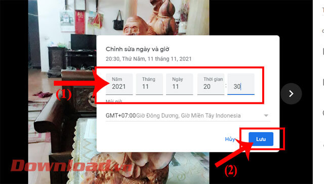 <p><strong>Bước 4: </strong>Trên màn hình khi này sẽ xuất hiện khung cửa sổ Chỉnh sửa ngày và giờ, hãy