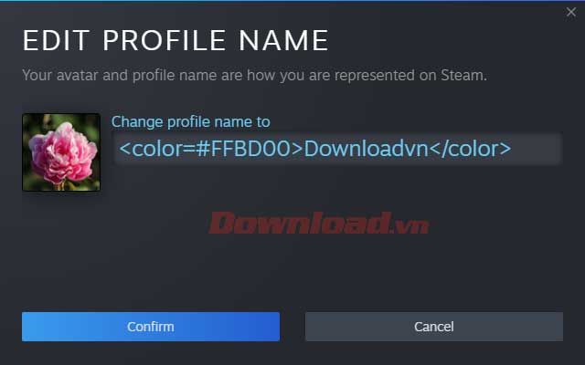 Dùng mã hex để đổi màu tên chơi Crab Game