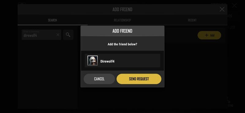 Thêm bạn ào game PUBG New State