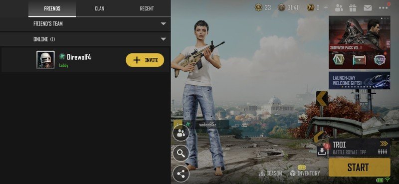 Mời bạn bè chơi PUBG New State