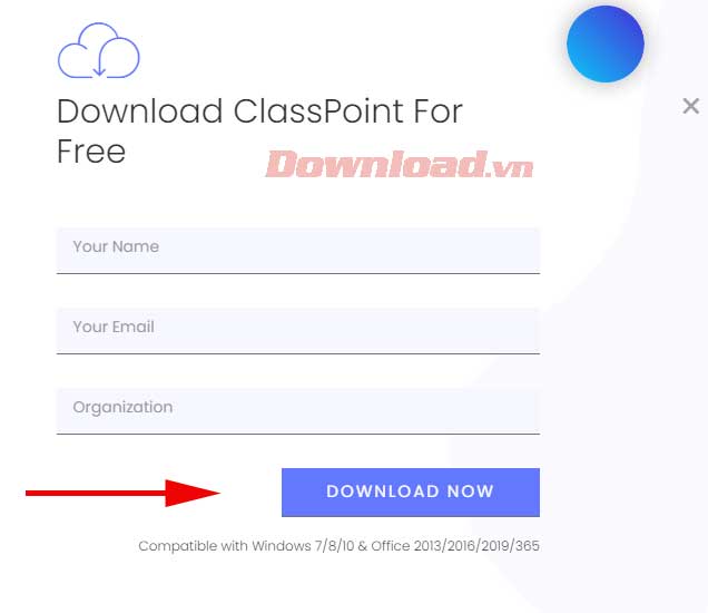 <p>2. Điền đầy đủ thông tin cần thiết, rồi nhấn <strong>Download Now</strong>.</p>