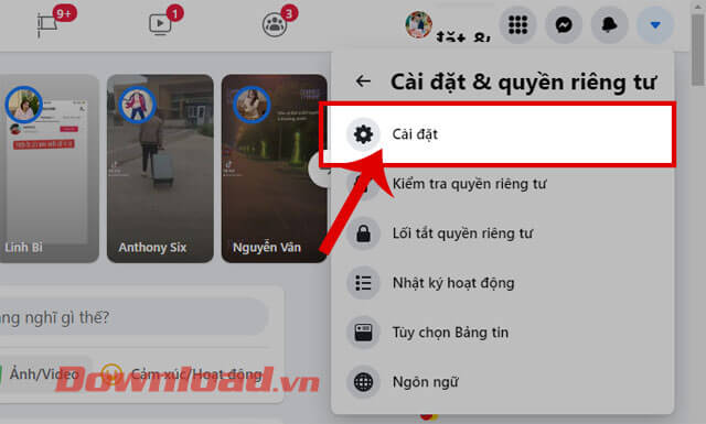 <p><strong>Bước 3:</strong> Tiếp theo, ở khung cửa sổ <em>Cài đặt &amp; Quyền riêng tư</em>, hãy nhấp