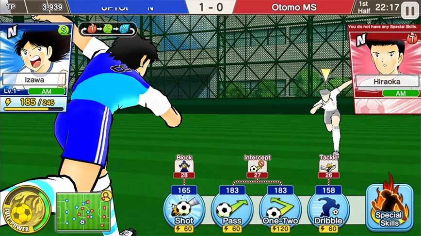 Game anime bóng đá ăn theo Tsubasa trên Android