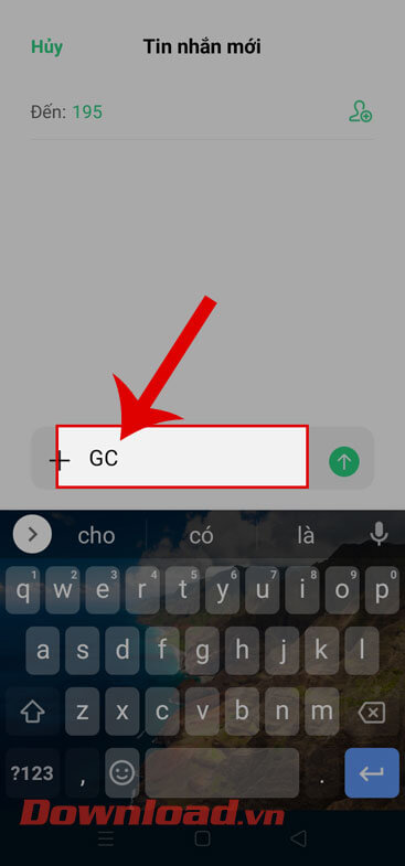 Soạn tin nhắn kiểm tra