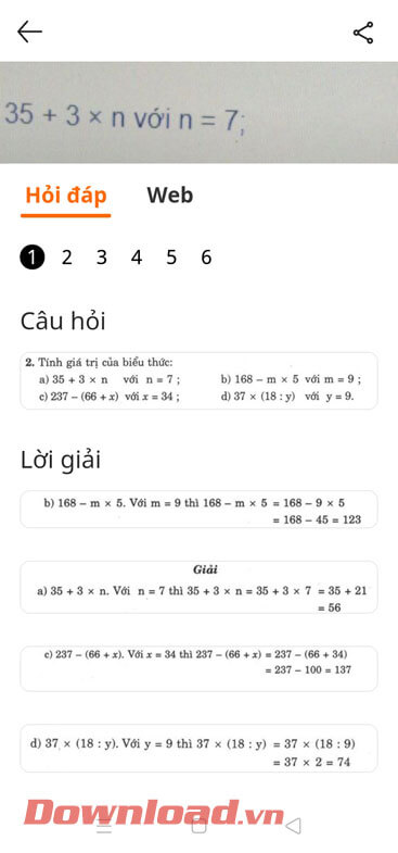 <p><strong>Bước 7:</strong> Cuối cùng, khi này trên màn hình sẽ hiển thị toàn bộ đáp án của phép toán