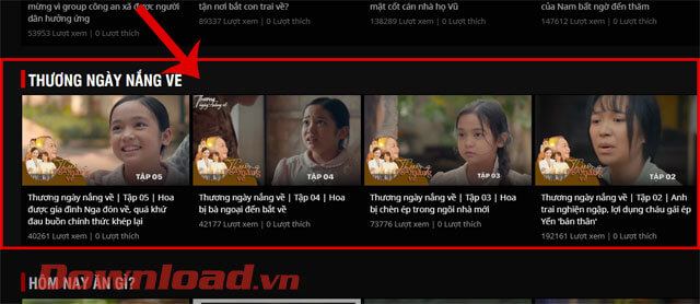 Nhấp chuột và chọn tập phim