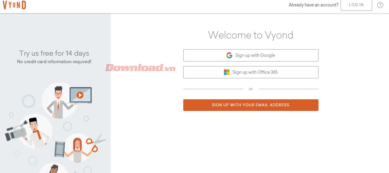 <p>2. Chọn hình thức đăng ký Vyond. Rồi điền đầy đủ thông tin cần thiết.</p>