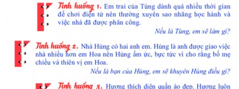Xử lí tình huống nảy sinh trong gia đình