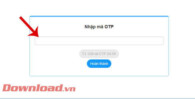 Nhập mã OTP