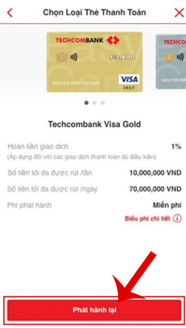 <p><strong>Bước 4:</strong> Tiếp theo, hãy <strong>chọn loại thẻ thanh toán gắn chip </strong>mới nhất,