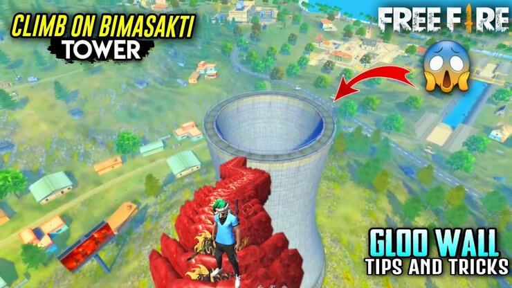 Leo lên tòa tháp cao trong Free Fire bằng bom keo
