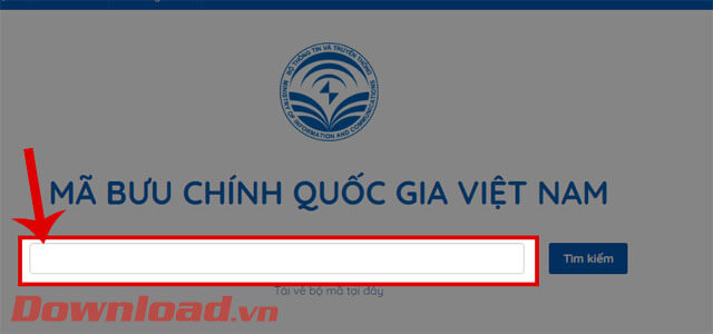Nhập địa chỉ tra cứu mã bưu điện