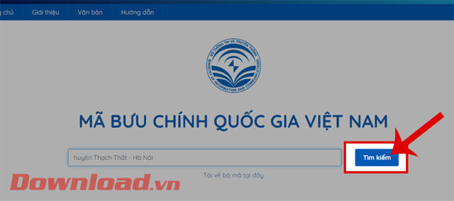 Click chuột vào nút Tìm kiếm