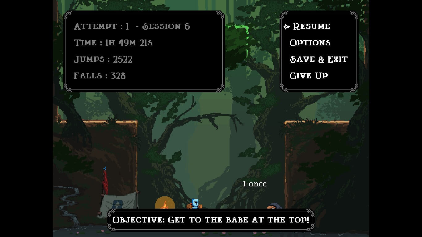 Thoát game Jump King